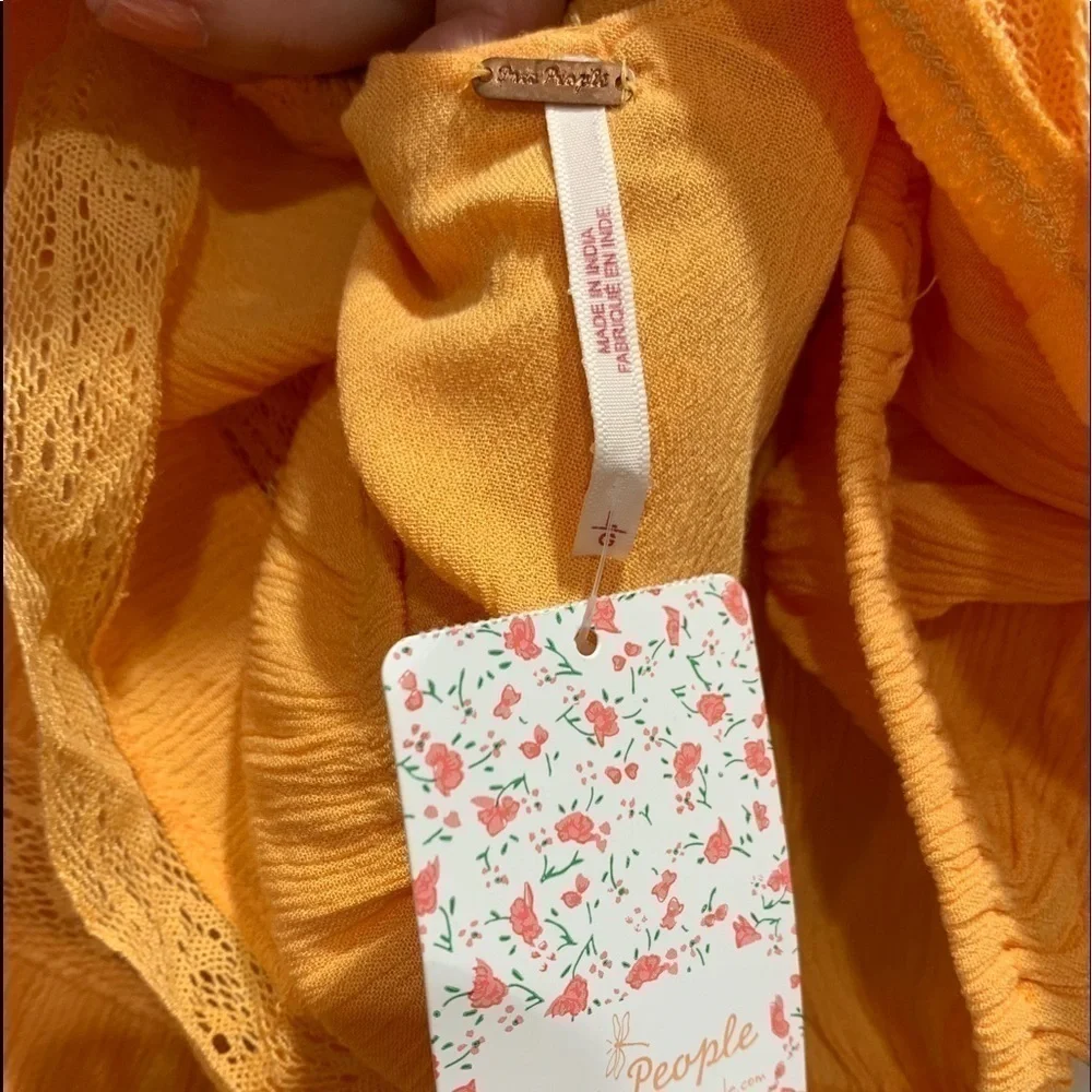 Free People Home Again Camisole Orange Tank